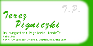 terez pigniczki business card